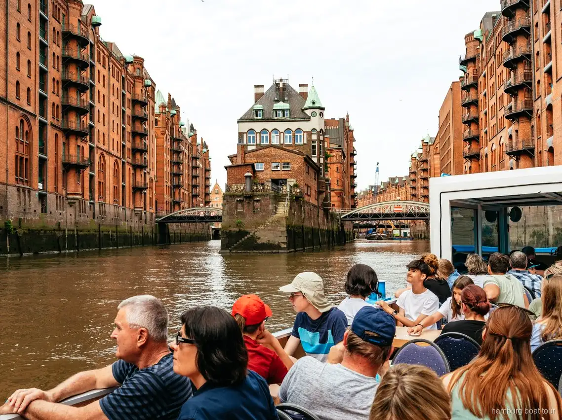 Speicherstadt warehouse canals during the 2-hour XXL Hamburg port cruise